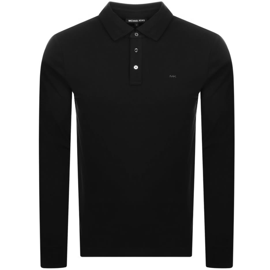 Alternative Image for ProductMichael Kore Sleek Long Sleeved Polo T Shirt Black1